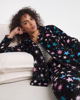 Pretty Secrets Fleece Button Through Pyjama Set