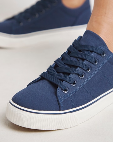 Ryder Lace Up Canvas Trainer - Extra Wide Fit (EEE)