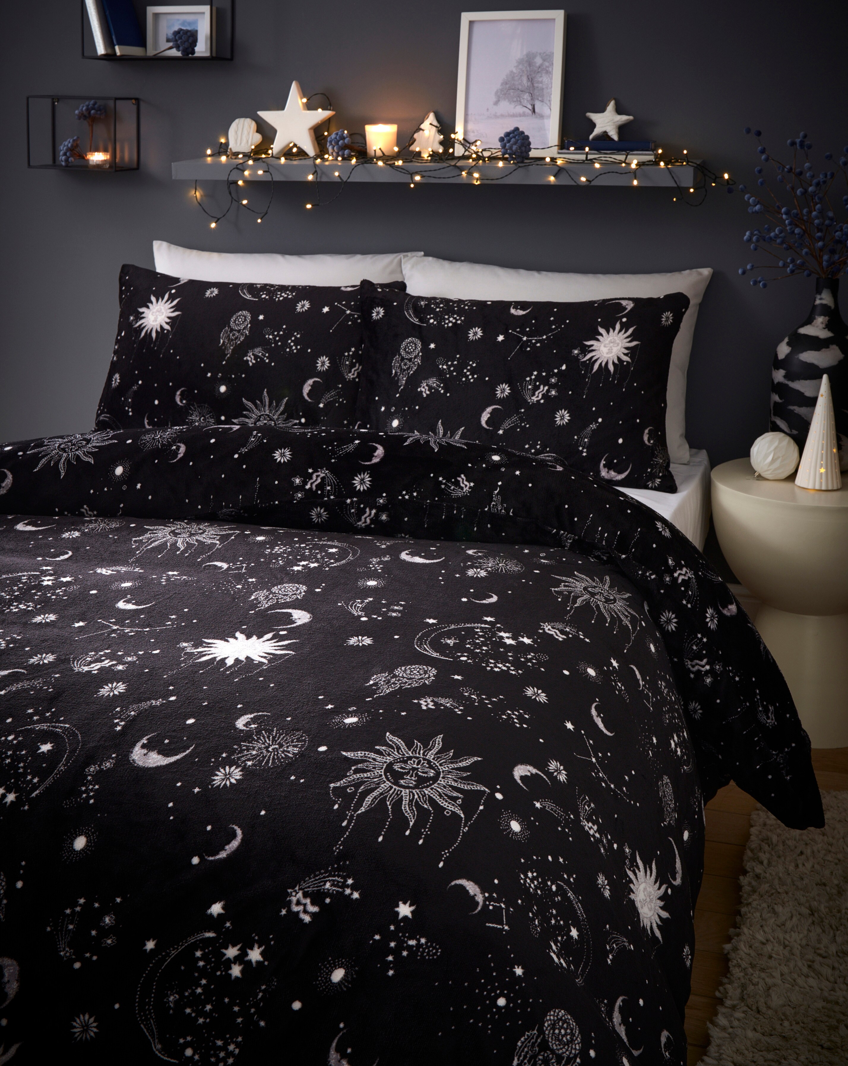 Moon & Stars Fleece Duvet Set