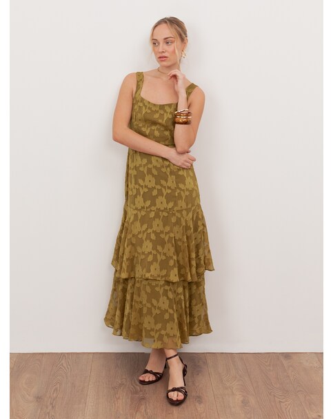 Anaya With Love Burnout Fabric Dress