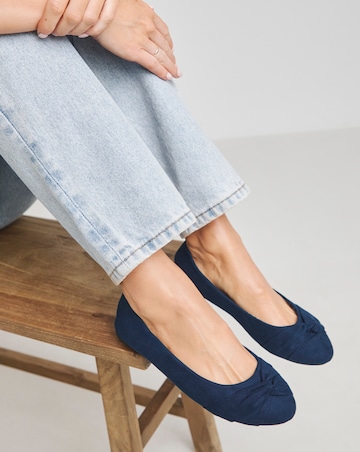 Nova Twist Front Ballerina Shoes Wide Fit
