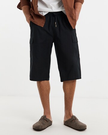 Linen 3/4 Length Cargo Short