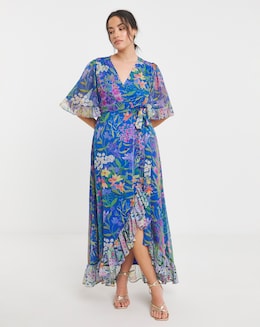 Hope &amp;  Ivy Avaline Maxi Wrap Dress