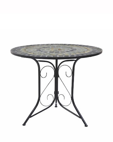 Charles Bentley Mosaic 4 Seater Dining Set - Blue