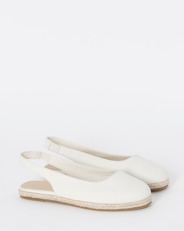 Sherelle Espadrille Flat Slingback Shoes - Wide Fit (E)