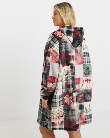 Joe Browns Christmas Patchwork Hooded Lounge Dress