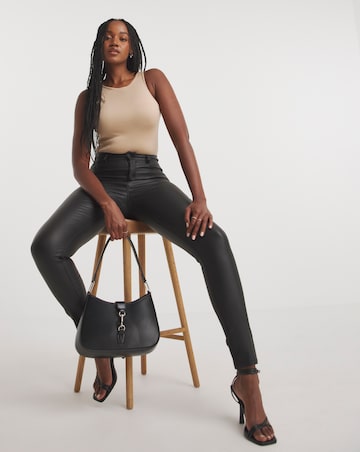 Chloe Black Coated High Waist Skinny Jeans