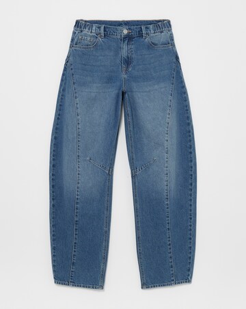 Simply Be Mid Wash Voluminous Barrel Leg Jean