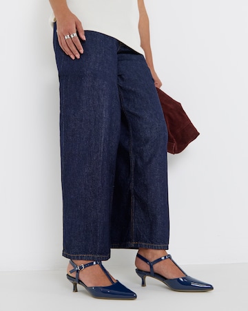 Fuji T Bar Pointed Toe Heeled Shoe - Extra Wide Fit (EEE)