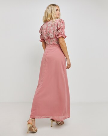 Maya Floral Embellished Maxi Dress