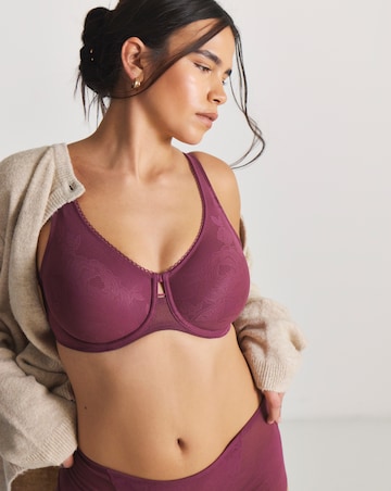 Triumph Wild Rose Sensation Minimiser Wired Bra Plum