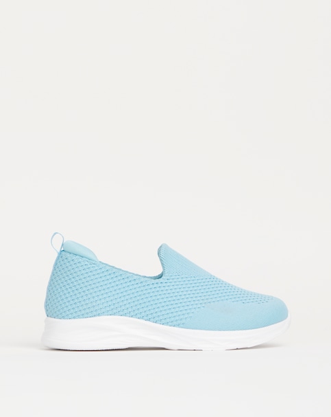 Cushion Walk Denim Arch Support Slip On Trainers - Wide Fit (E)