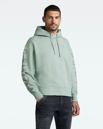 G-Star RAW Iceberg Green Graphic Sleeve Hoodie