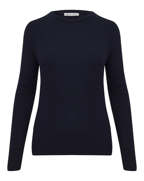 Anthology Navy Cotton Modal Top