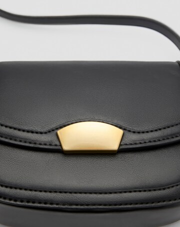 Mango Black Buckle Crossbody Bag