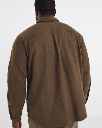 Jack & Jones Premium Rayle Melange Over Shirt - Tan