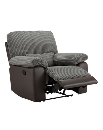 Harlow Fabric/Faux Leather Recliner Chair