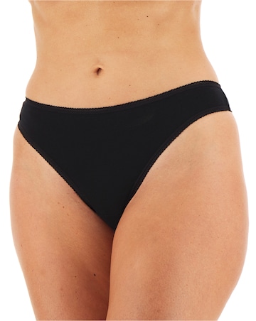 Pretty Secrets (4 Pack) Value Cotton Thongs Black