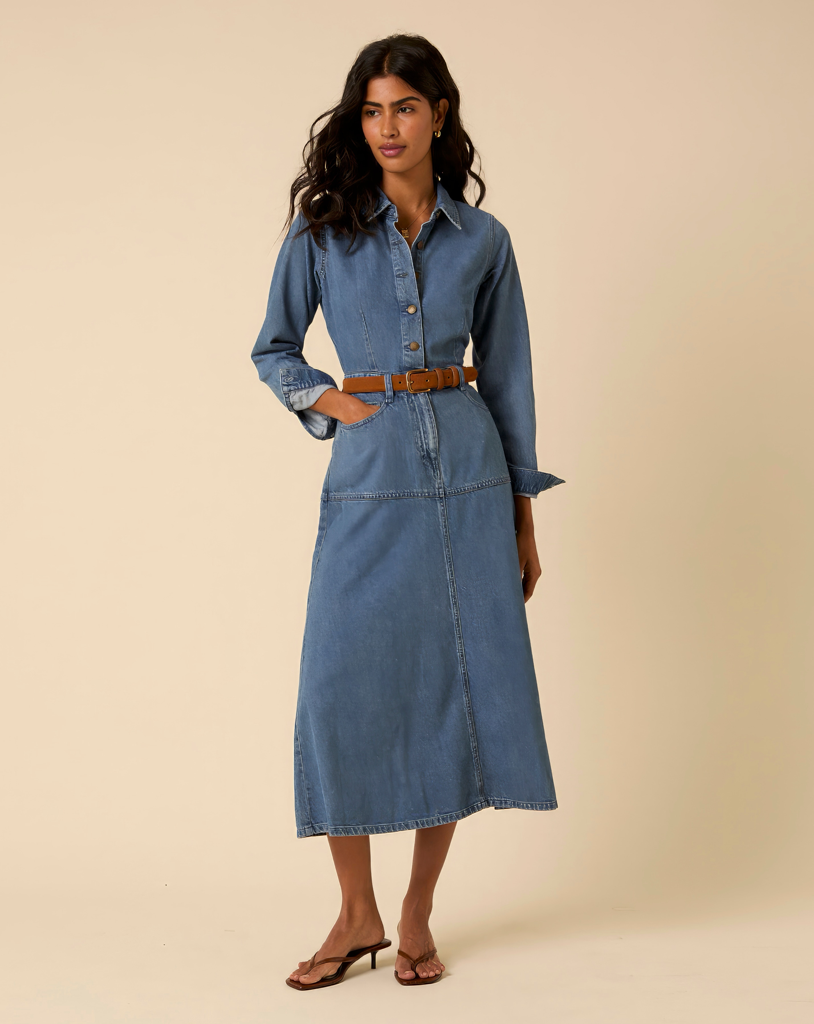 Nobody's Child Lee Denim Midi Dress | Fashion World