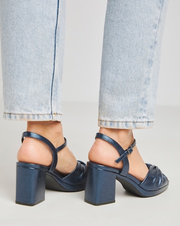 Cerise Twist Upper Platform Sandal Wide E Fit
