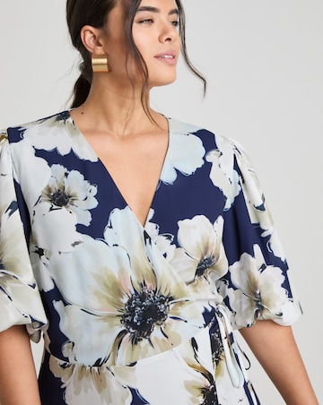 Joanna Hope Wrap Dress With Puff Sleeves
