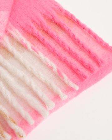 Pink Check Super Soft Blanket Scarf