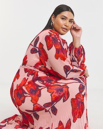 Joanna Hope Pleated Wrap Dress