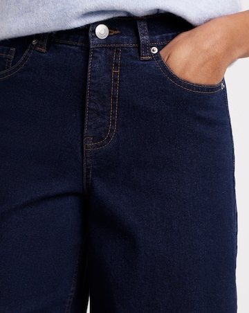 Simply Be Indigo 24/7 Crop Wide Leg Jeans