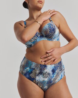 Fantasie Seraya Sands Gathered High Waist Bikini Brief Denim