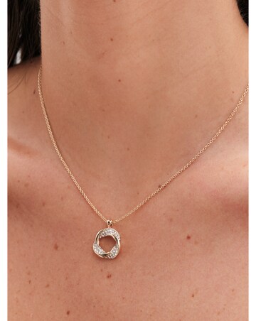 Jon Richard Gold Plated and Crystal Open Knot Set - Gift Box