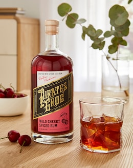 Pirate's Grog Wild Cherry Spiced Rum with Shimmer Liquid 70cl bottle