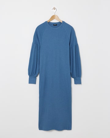 Textured Jersey Drop Shoulder Maxi Dress