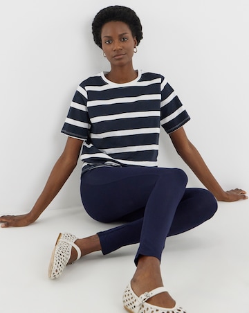 Navy Jersey High Waisted Leggings