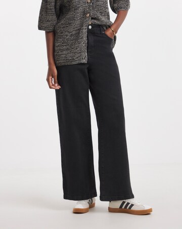Magisculpt Washed Black Wide Leg Jeans