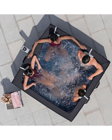 Lay-Z-Spa Stockholm AirJet 6 Black Square Thermacore