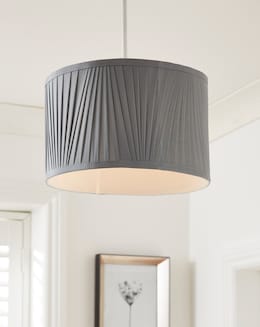 Grey Pleated Shade 30cm