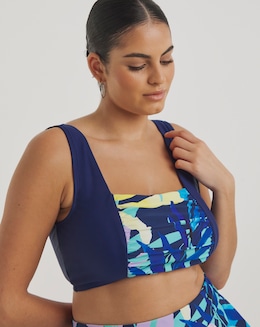 Leaf Mix And Match Square Neck Bikini Top