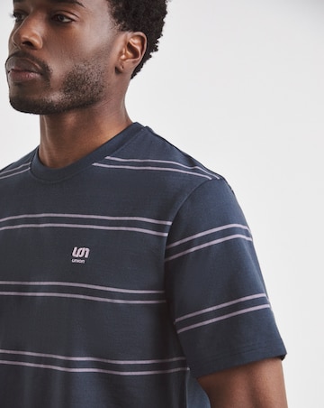 Union Heavyweight Stripe T-Shirt- Navy Stripe
