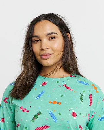 Simply Be Value Long Sleeve Pyjama Set Sweet Print