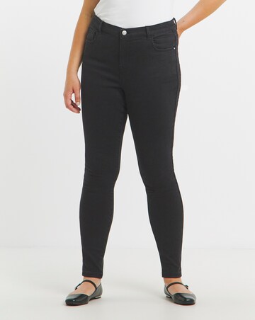 Black Fleece Lined Cosy Warm Feel Soft Stretch Skinny Jeans