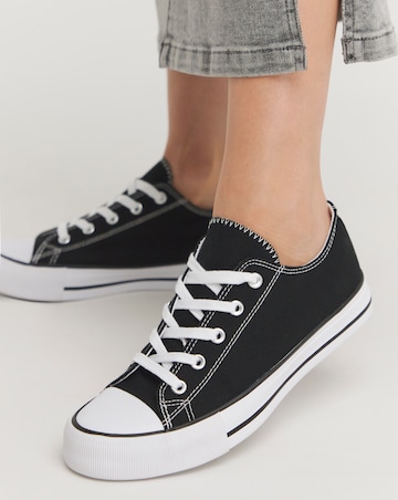 Nelly Chunky Canvas Trainers Wide E Fit