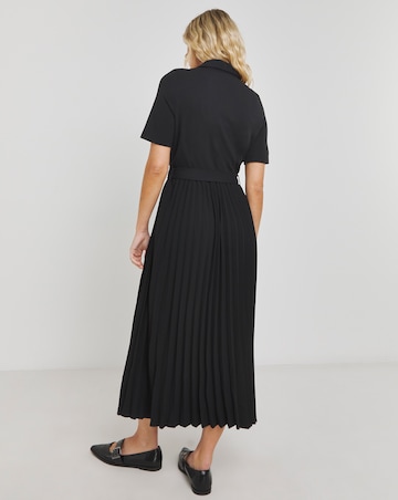 Tommy Hilfiger Mix Pleat Short Sleeved Polo Dress