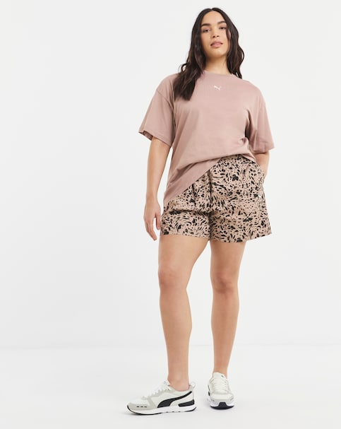 PUMA Animal Print High-Rise Shorts