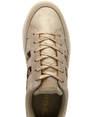 Gola Superslam Blaze II Trainers - Gold/Leopard/Dark Brown