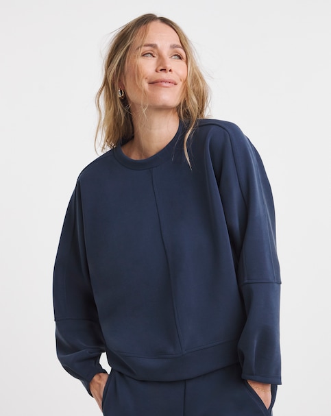 Anthology Navy Balloon Sleeve Sweatshirt