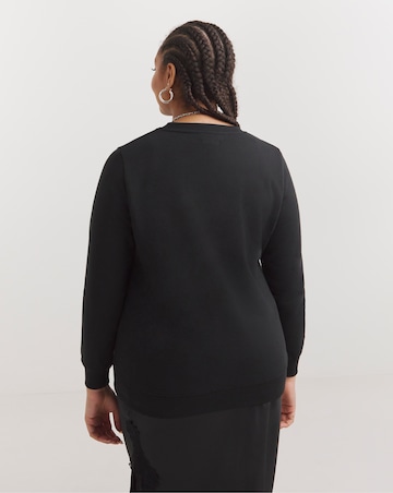 Black Wild World Slogan Sweatshirt