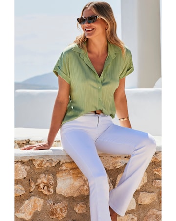 Sosandar Plisse Sleeveless Shirt