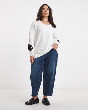 Simply Snug Floral Embroidered Sleeve Detail Tunic