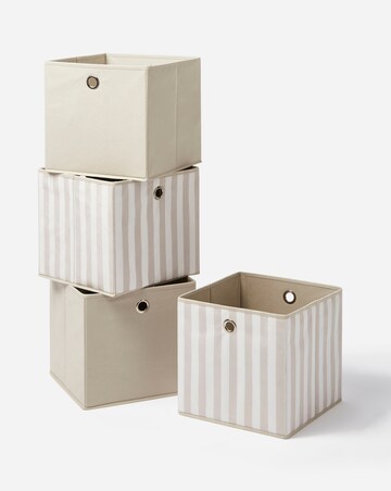 Julipa Striped Set of 4 Storage Cubes