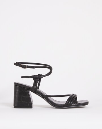 Tensey Strappy Ankle Block Heeled Sandals - Extra Wide Fit (EEE)